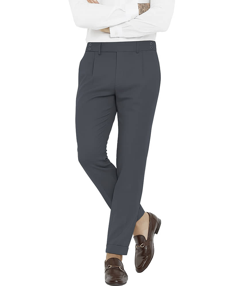 52dealz Regular Men's Formal Trouser - Navy Blue ( Pack of 1 ) view 2