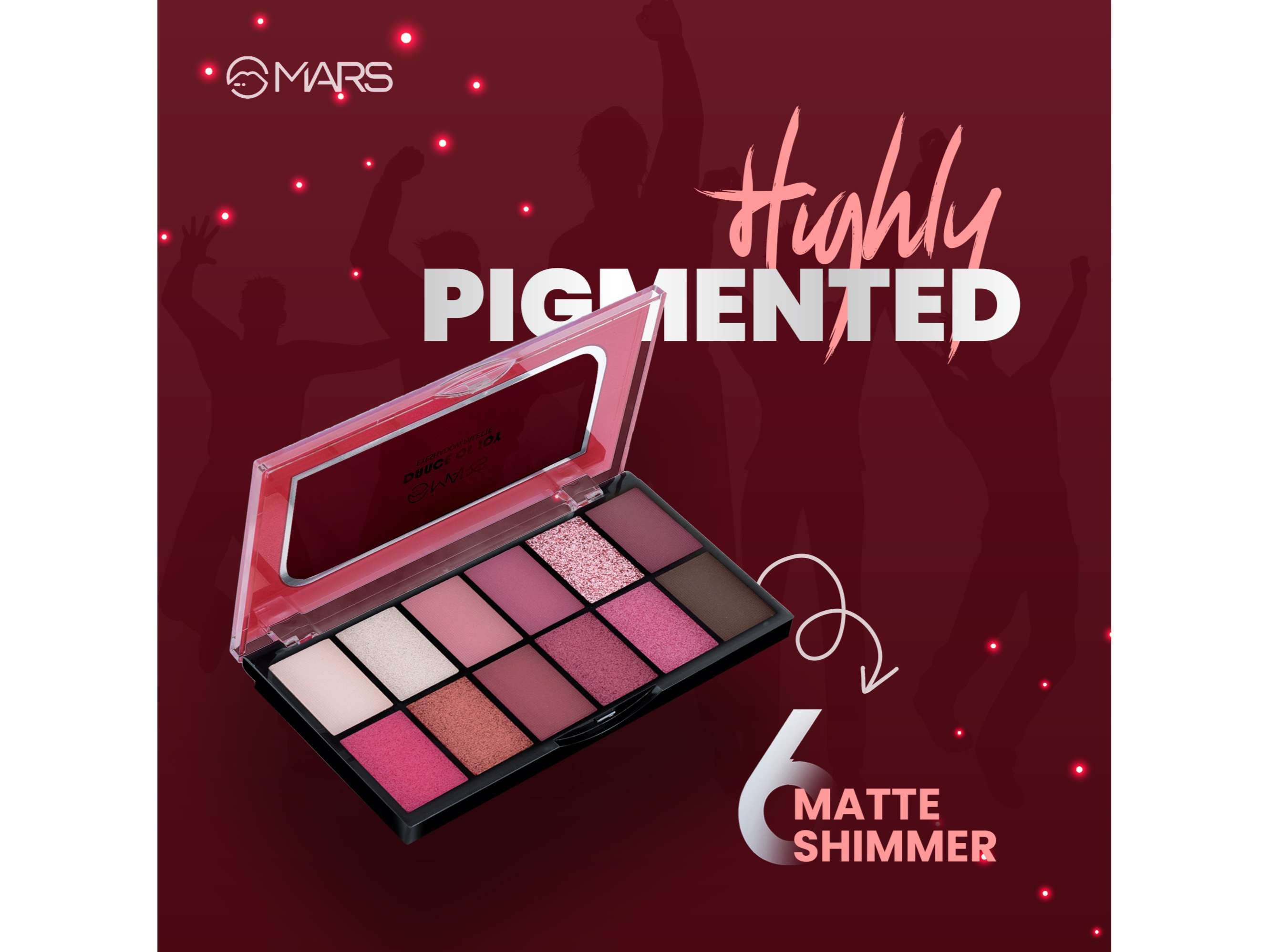 MARS Dance Of Joy 12-In-1 Ultra Pigmented Eyeshadow Palette - Shade 2 view 2