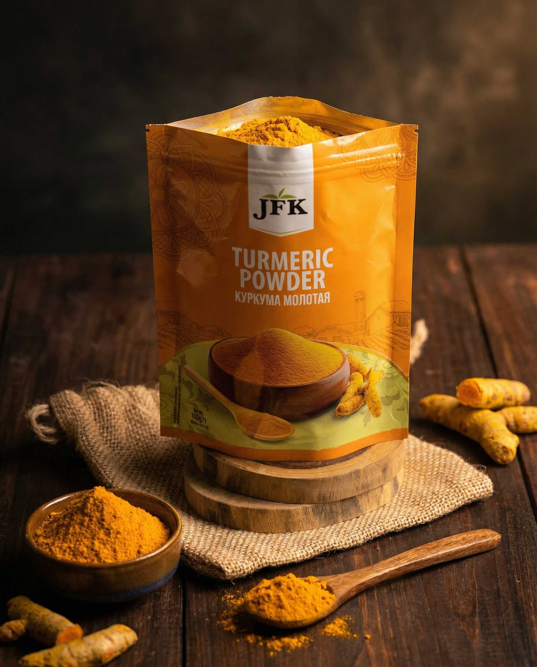 JFK Haldi Powder - Pack of 3, 3 x 100g view 2