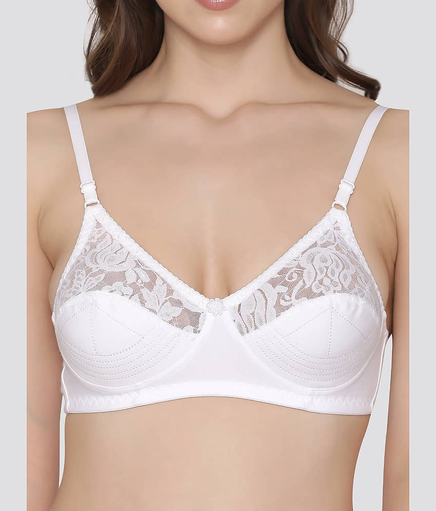 Kalyani Pack of 3 Net Non Padded Women's Everyday Bra ( White ) DEEPALI view 2