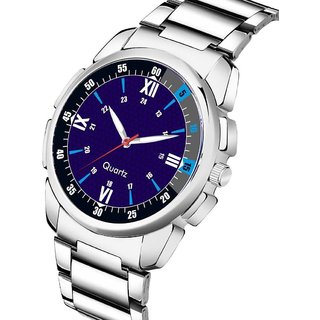 HRV Men's Round Dial Silver Strap Analog Watch view 2