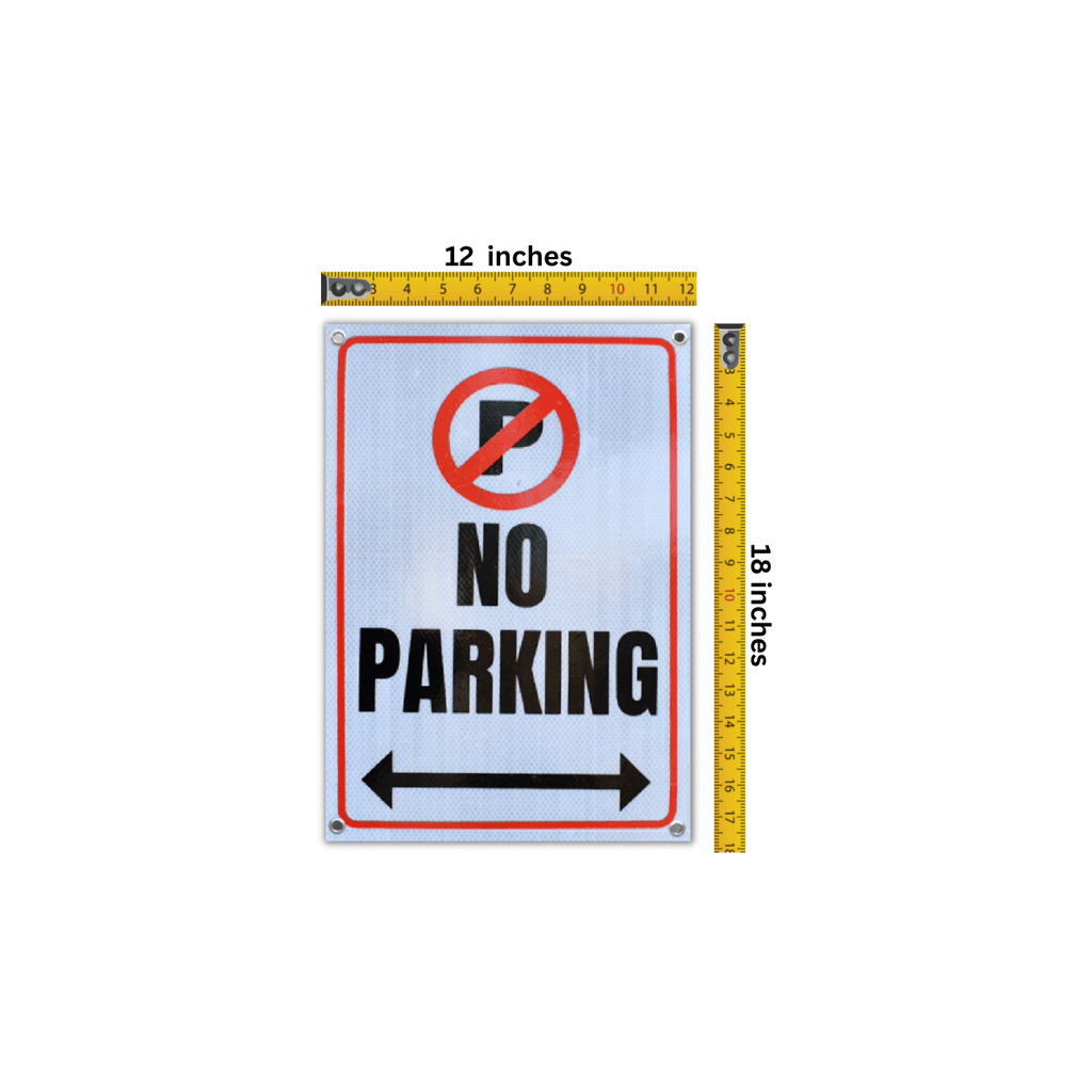Durable Reflective NO PARKING Gate Signboard - ACP Industrial Quality view 2