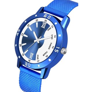 HRV Men's Round Dial Blue Strap Analog Watch view 2
