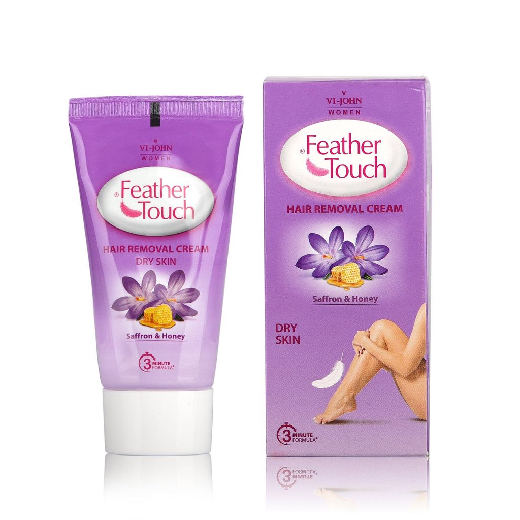 VI-JOHN Women Feather Touch Saffron & Honey Hair Removal | Hair Removal Cream for Women With No Ammonia Smell, For Dry Skin - 40g | Suitable for Legs, Underarms, Bikini Line, Arms | 2x Longer Lasting Smoothness than Razors (pack of 1) view 2