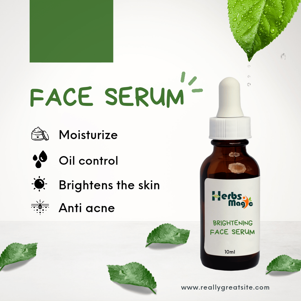 Herbs Magic Skin Brightening & Depigmentation Face Serum with with Turmeric, Licorice and Hibiscus For Pigmentation & Dark spots | Increases Skin's Glow Instantly and Remove Blemishes, Acne Marks & Tanning view 2