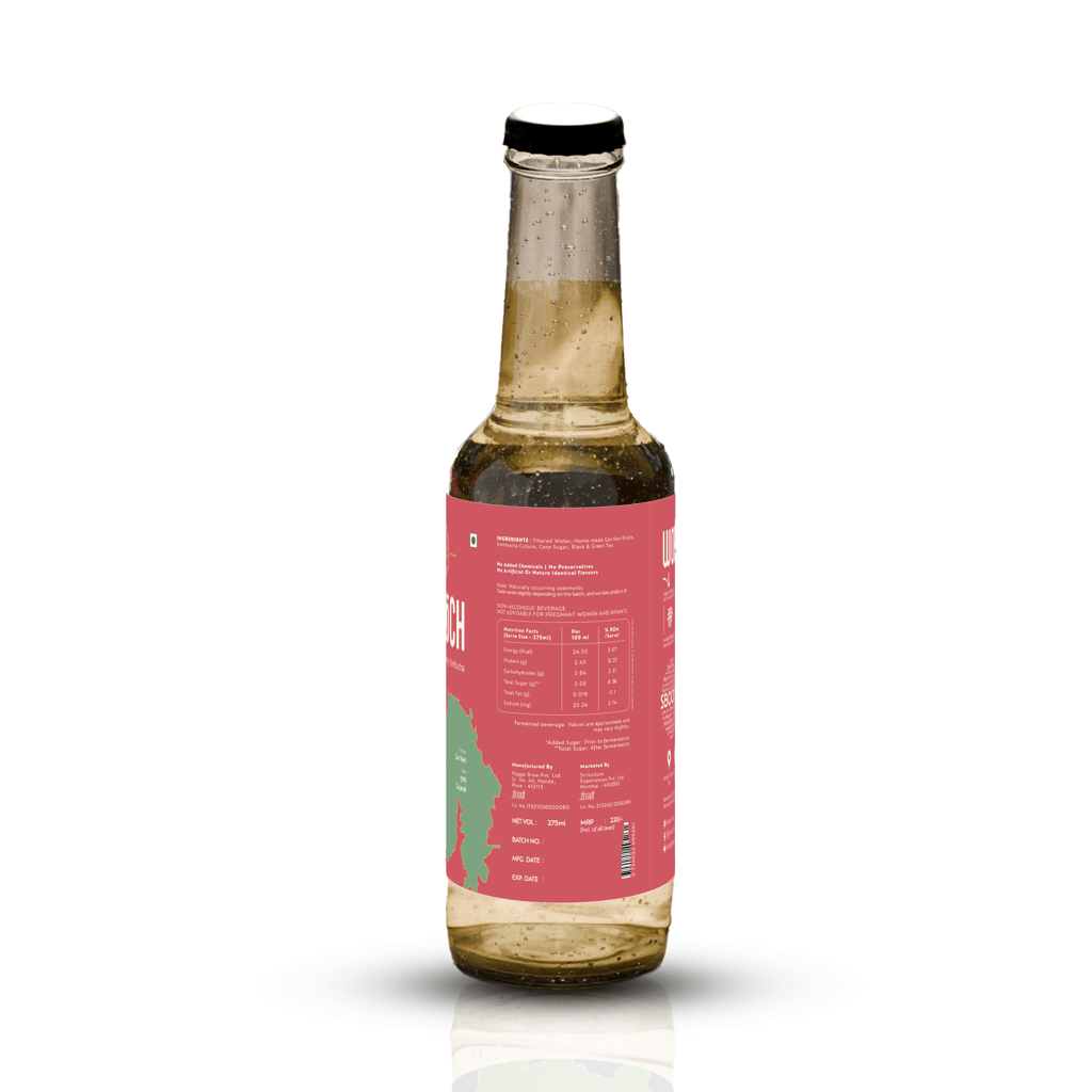 SBOOCH - Indian Sparkling Kombucha Tea - 6 Different Flavors / Cultures of India All Natural | Gut Friendly | Antioxidant | Zero Preservatives | NO Artificial Flavors or Additives | Fermented Beverage Tea | 275ml (Pack of 6) view 2