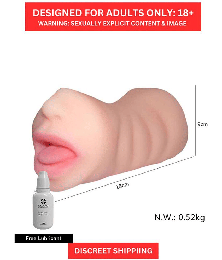 CRAZYNYT Pocket Pussy with Real Mouth and Tongue Masturbator For Men view 2
