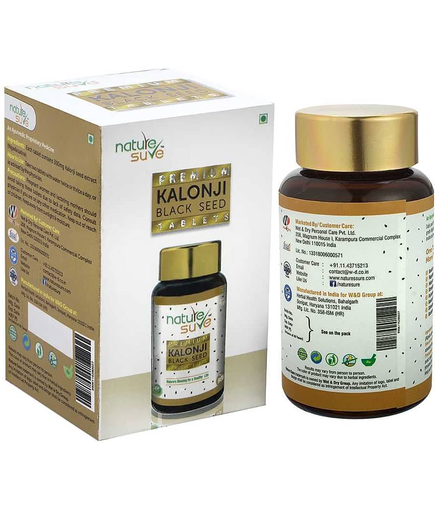 Nature Sure Kalonji Tablets for Men and Women - 1 Pack (90 Tablets) view 2