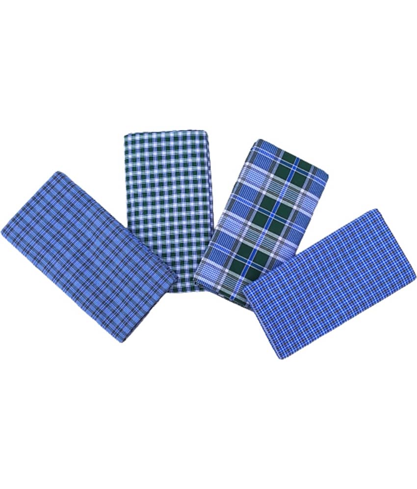 VUNNAVA Polyester Men's Lungi Multi ( Pack of 4 ) view 2