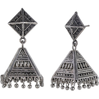 Triangle Fancy Jhumki Earrings for Girls Brass Material Made in India Earrings for Women's Fashion Jewellery view 2