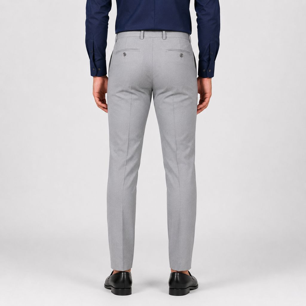 Akaya Apparels ComfortFit Light Grey Cotton Blend Trousers view 2