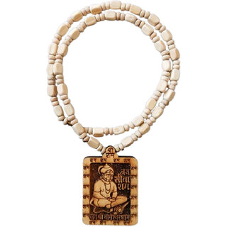 Bageshwar Dham Tulsi Mala Hanuman Jiwood Locket 100% Original Beads Wood Chain Beads Wood Necklace view 2