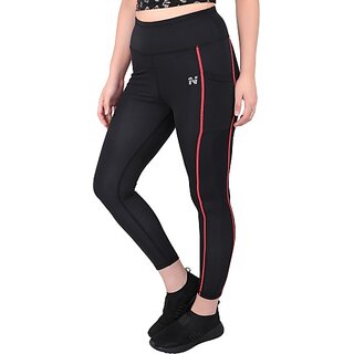 Ninq Ankle Length Western Wear Legging (Black, Solid) view 2