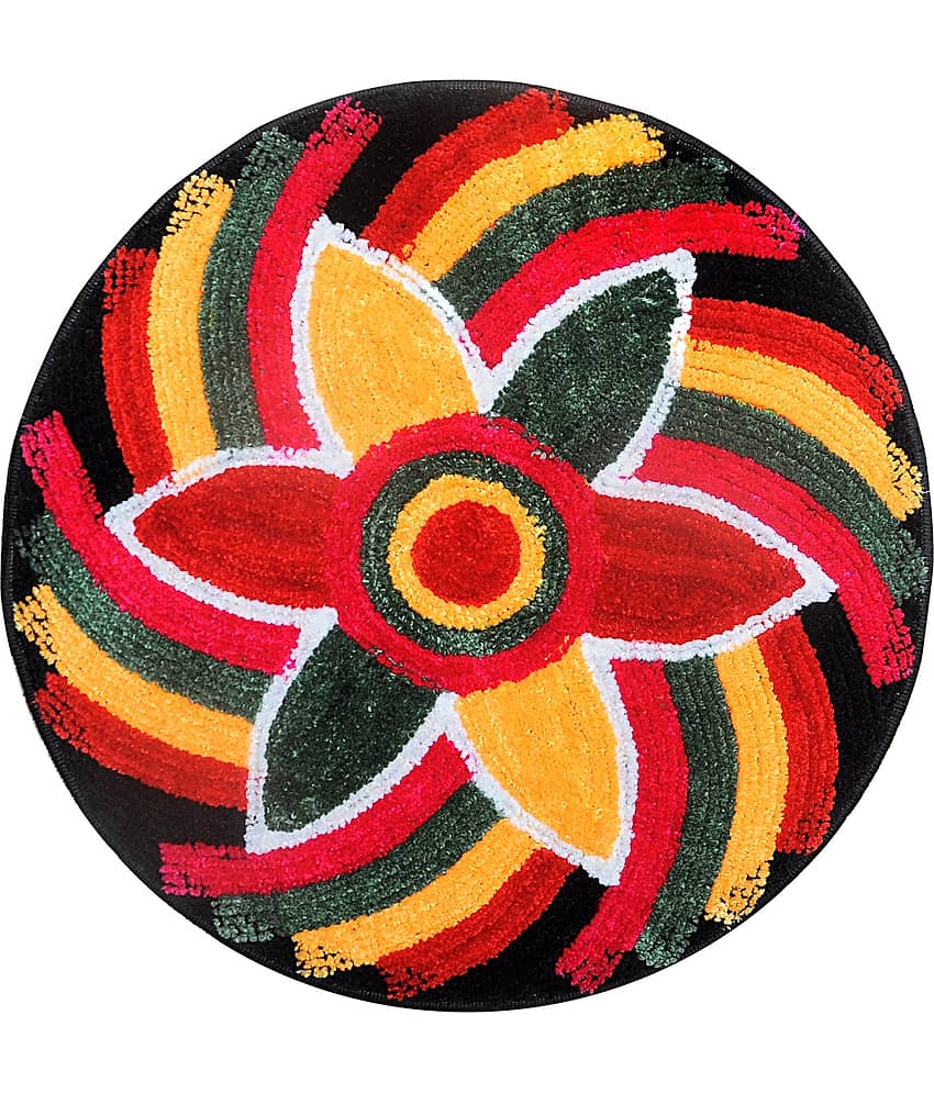LADLI JEE Set of 1 Regular Polyester Door Mat ( 53 X 53 cm ) Black view 2