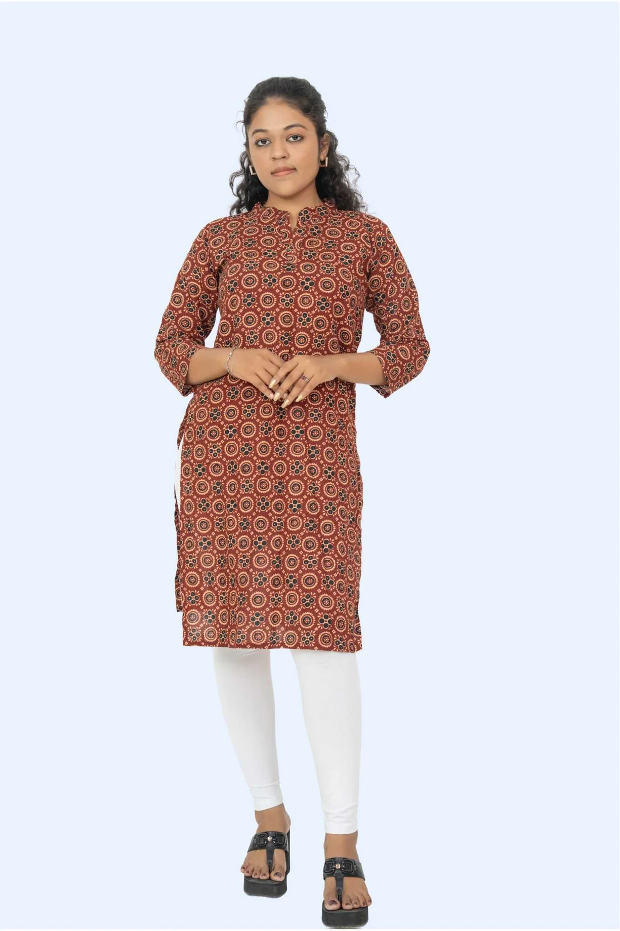 White Chudidar Leggings view 2