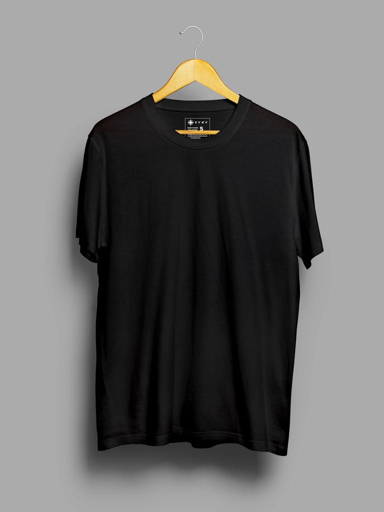 Black | Plain T shirt view 2