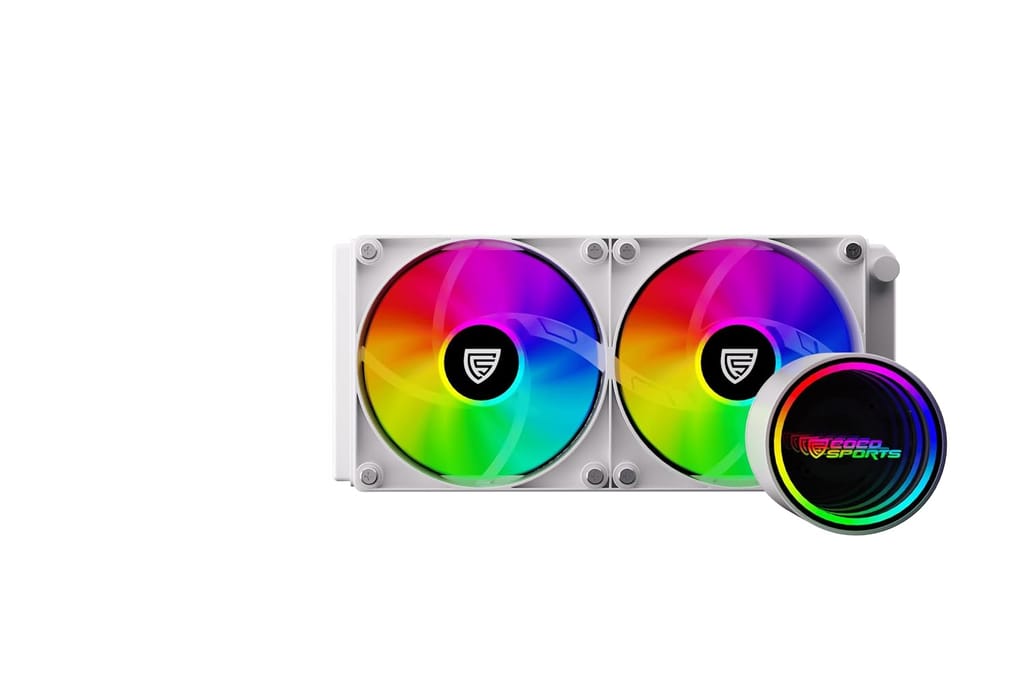 COCONUT FREEZE 240mm AIO ARGB Liquid CPU Cooler, White | Intel LGA1851/LGA1700/LGA1200/LGA115X Compatible, AMD AM5/AM4/AM3/FM2/FM1 Compatible, Copper Water Block, Aluminium Radiator view 2