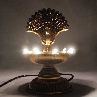1 layer 5 LED Electric-Gold Rice Bulb Diwali Lights Deepak Peacock Top (Pack of 2) view 2