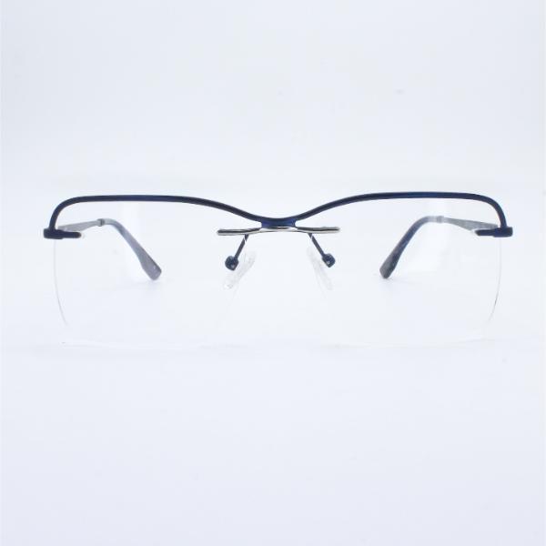 Lensoz Elite X Luxe Rimless Geometric 3 - Narrow - Master Blue view 2