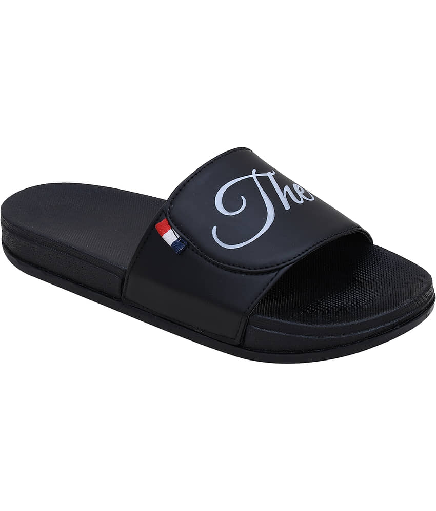 CLOSHO Black Men's Slide Flip Flop view 2