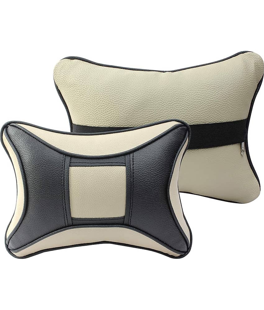 Auto Hub Neck Cushions Set of 2 Beige view 2