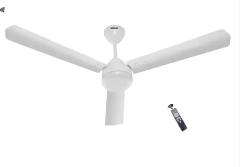 AIRELEC Gloria Stylo 28W with Remote Pearl White 5 Star 1200 mm 3 Blade Ceiling Fan (BLDC Motor with Remote | PEARL WHITE | Pack of 1)