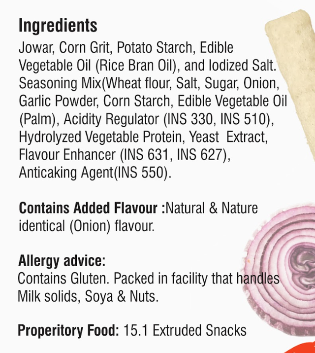 SABKA WELLNESS - Jowar Sticks with Onion Masala Healthy Baked Snack , No Maida, No Preservatives, No Artificial Colors , Crunchy Jowar Millet Snack - 50 Gms Pack of 8 view 2