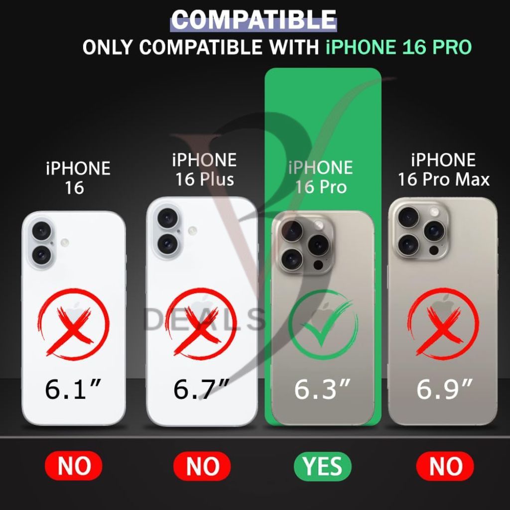 V3Deals Liquid Silicone Case Compatible for iPhone 16 Pro, Soft Microfiber Lining, Soft Protection, 6.3 Inch, Camera Bump Protection | Shockproof Slim Matte Back Cover Thickness view 2