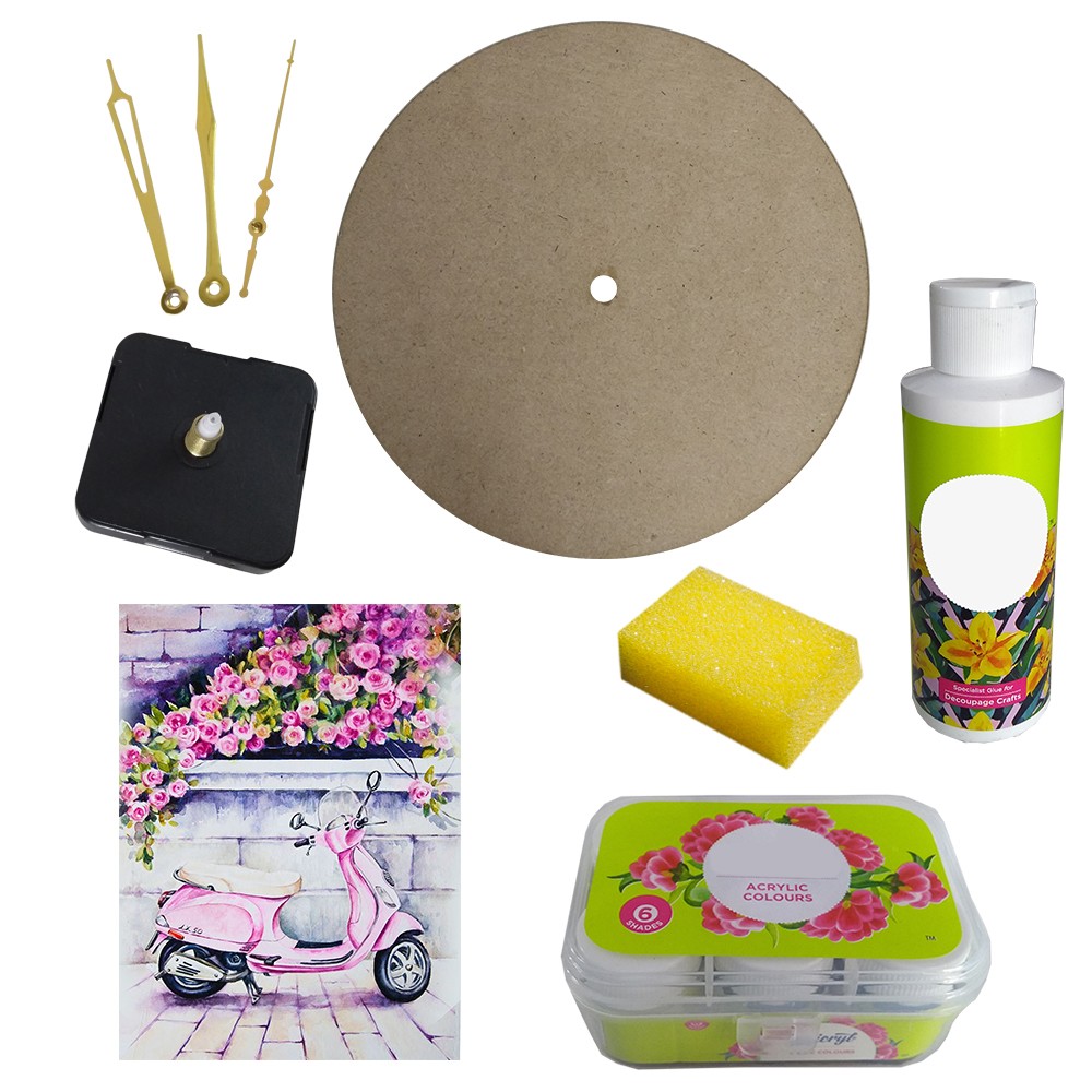 Image Transfer on Round Clock DIY Kit by Penkraft view 2