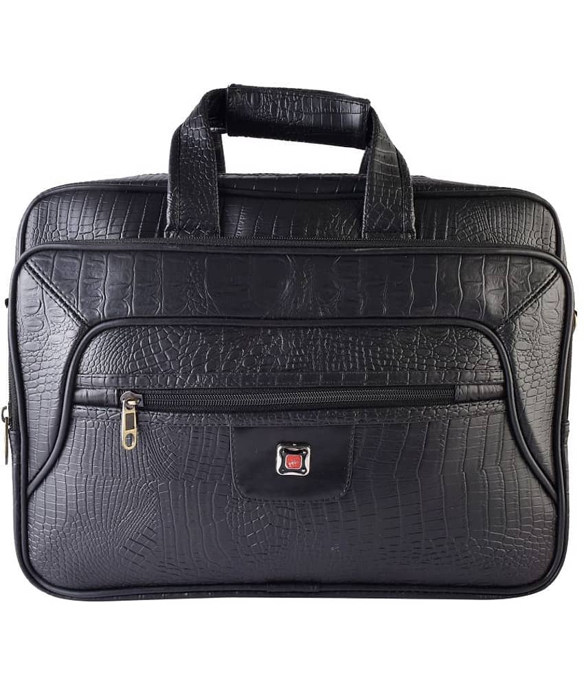 Da Tasche na Black Leather Office Messenger Bag view 2