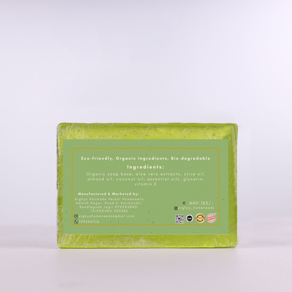 Arghya Aloe Vera Organic Soap with Hibiscus Extracts, 85g view 2