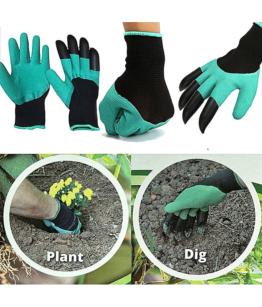 BAWALY unisex garden gloves Plastic Universal Size Cleaning Glove view 2