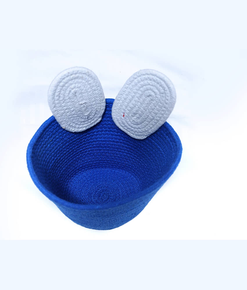 Sai Arpan Cute Micky Handcrafted Cotton Rope Storage Basket, Nursery Organizers and Storage, Baby Hamper, Kids Basket, Toy Bin, Baby Gift Basket view 2