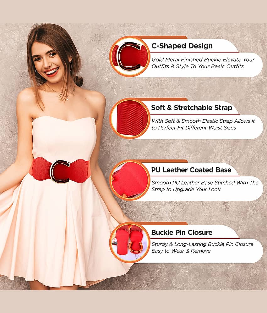 REDHORNS Fabric Women's Stretchable Belt ( Pack of 1 ) view 2