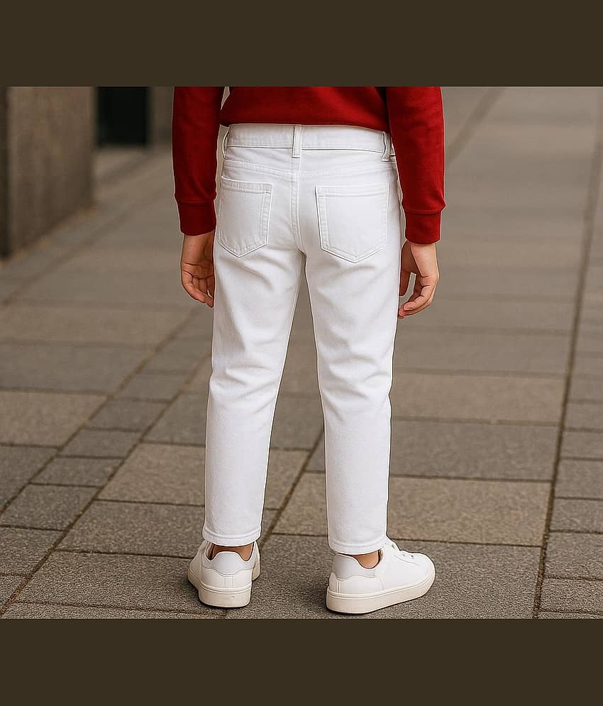 ICONIC ME Pack of 1 Boys 100% Cotton Jeans ( White ) view 2