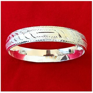 Silver Plated Silver Kada (Bracelet) For Men view 2