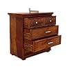 SAHIRAM CHOUDHARY ; Wooden Sideboard Cabinet | Chest Drawer | Chest of Drawers for Living Room | Dresser 5 Drawer Cabinet Kitchen Cabinet | Free Standing Movable Tv Unit Side Board Table in Honey Finish view 2