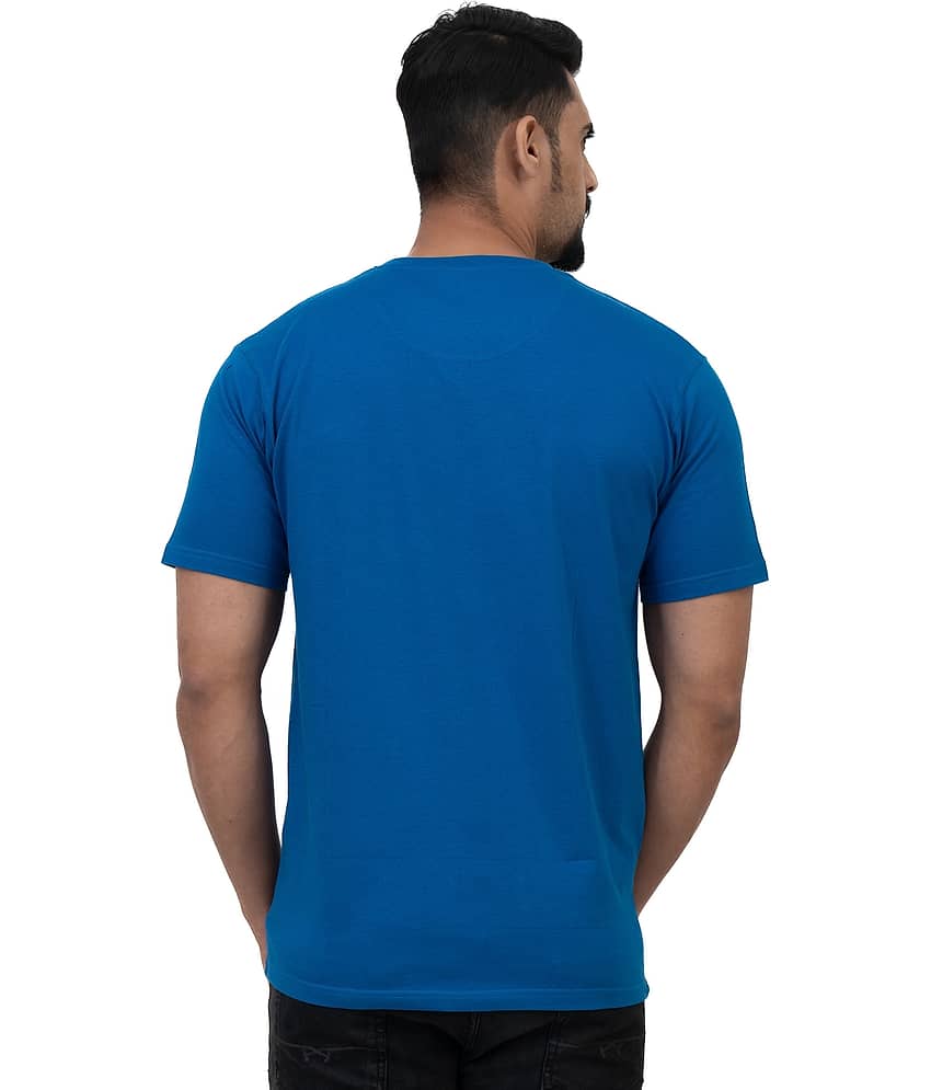 Cotstyle Pack of 1 Cotton Regular Fit Men's T-Shirt ( Blue ) view 2