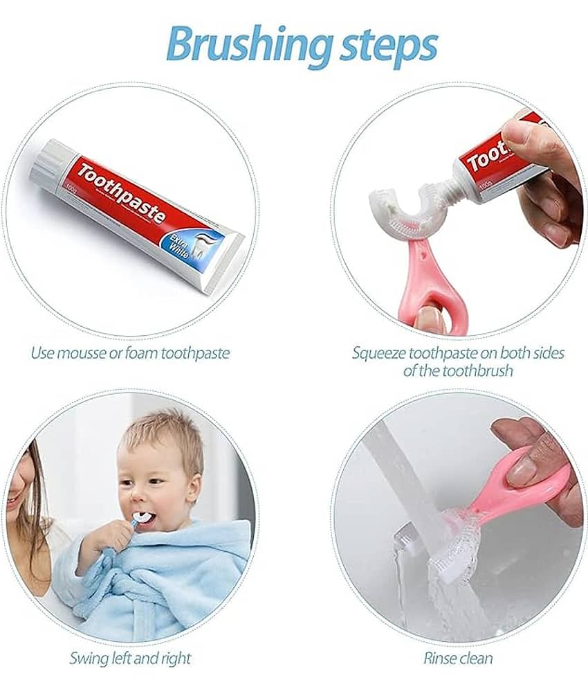 Silicone Tooth Brush Head 360 Degree Cleansing U Shaped Toothbrush, Pack of 1 view 2