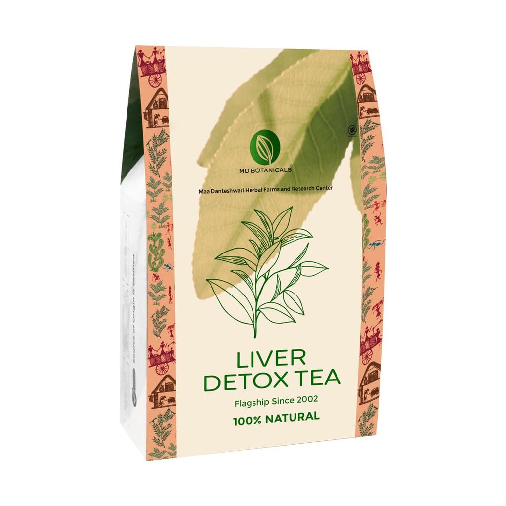 MD Botanicals Liver Detox Herbal Tea | Natural Liver Cleanse | Caffeine-Free Herbal Tea | Fatty Liver Detox 75g