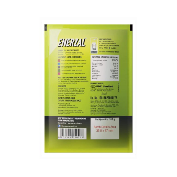 Enerzal Lime Flavour Sachet 100 Gms view 2