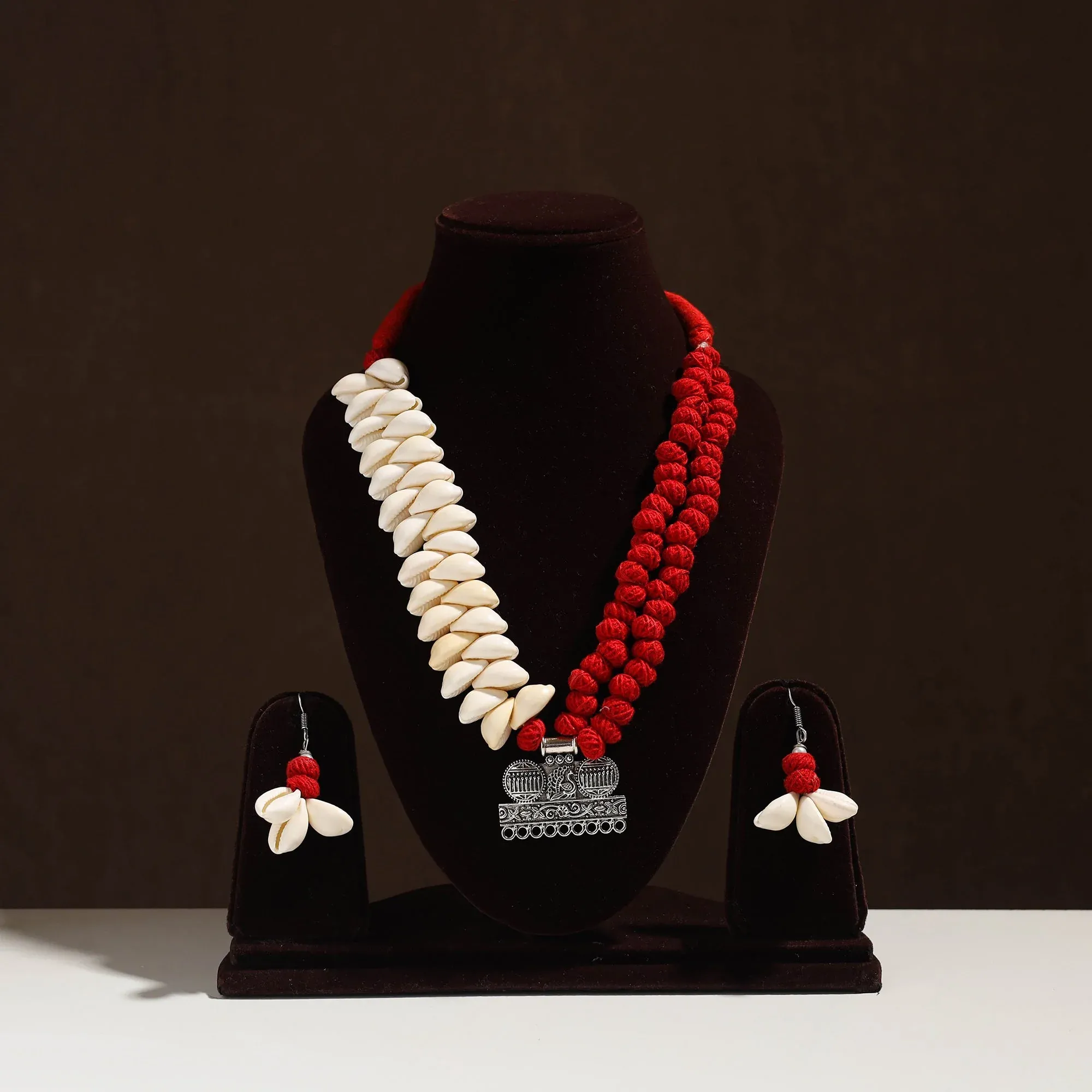 Multicolor - Handmade German Silver Shell Necklace Set 12