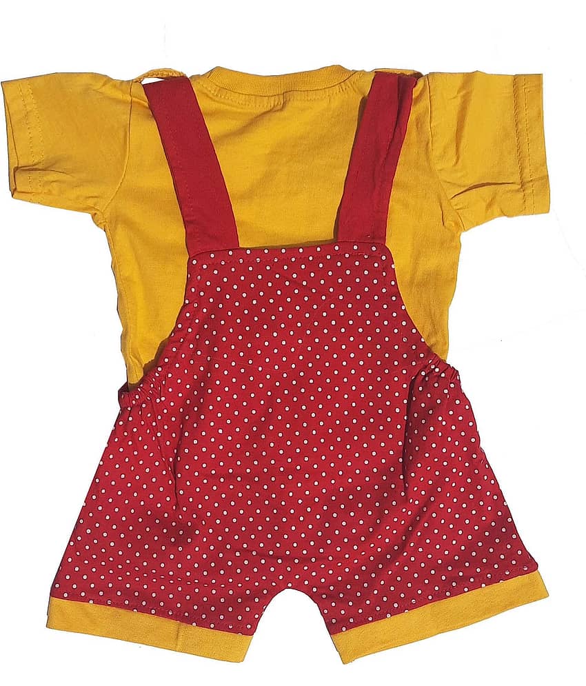 TRITI Pack of 1 Baby Boys 100% Cotton Tops & Bottoms Sets ( Red ) view 2