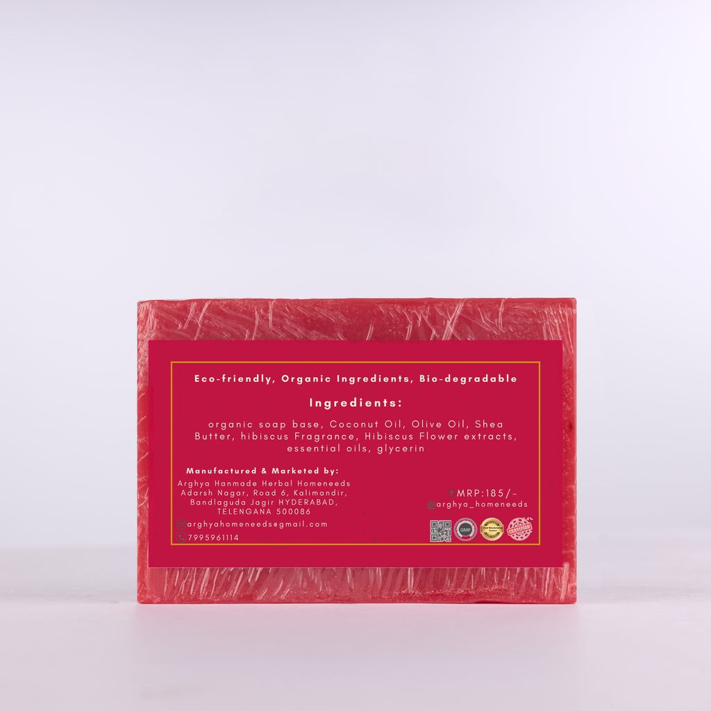 Arghya Handmade Hibiscus Organic Herbal Bath Soap view 2