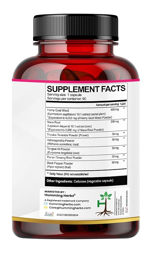 Humming Herbs Horny Goat Weed Extract with Maca Root Powder view 2