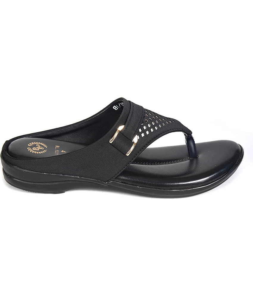 Ajanta Black Women's Flats view 2