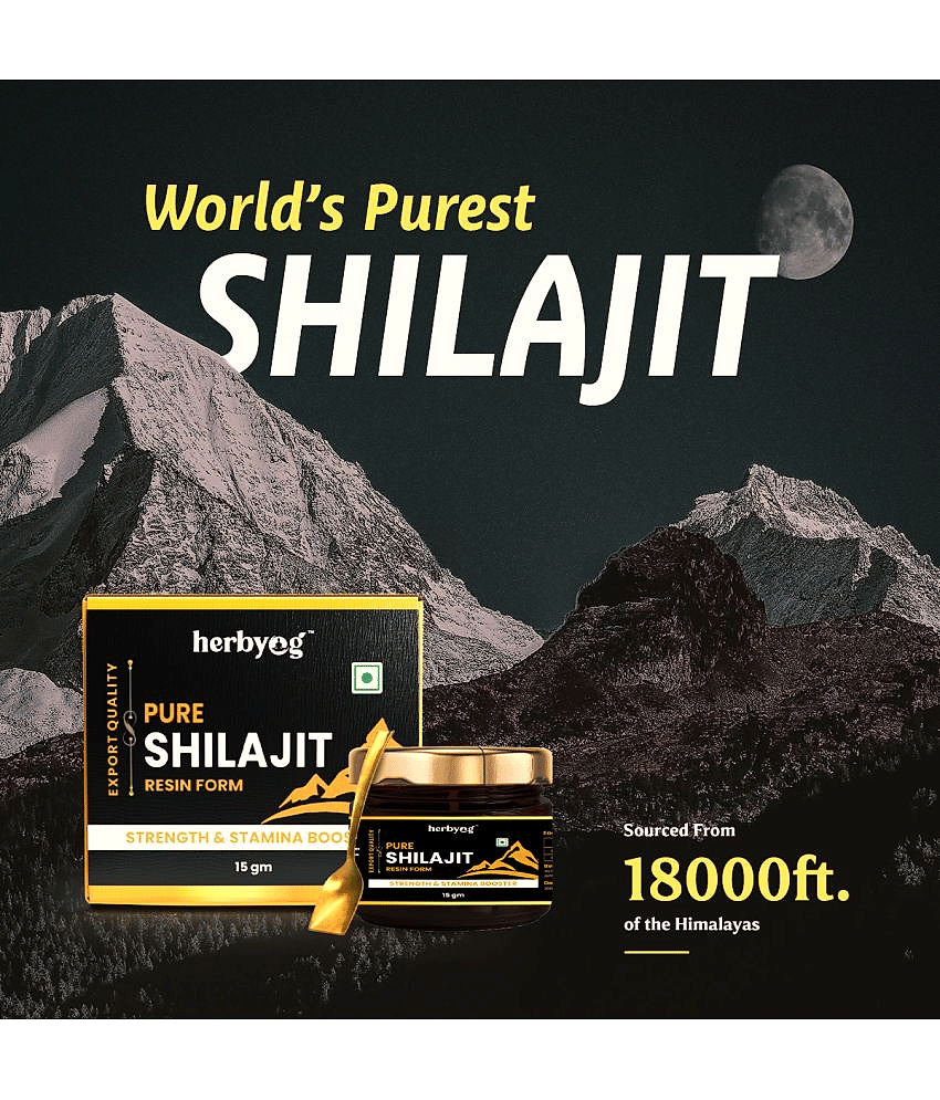Herbyog Shilajeet Gold Resin for stamina, Improves Performance, Strength & Stamina, Improves Vigour & Vitalilty, Natural Antioxidant & Anti-inflammatory, Shilajit gold capsule view 2