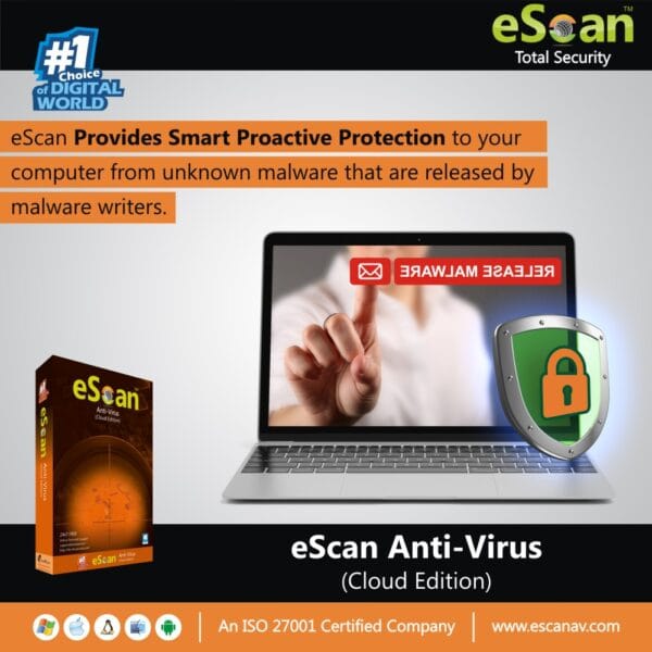eScan Anti-Virus Cloud Edition 1 User 3 year view 2