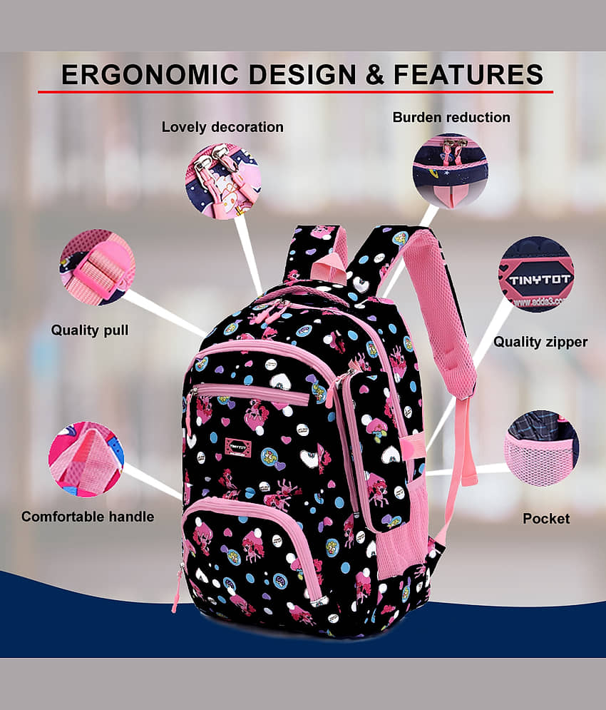 Tinytot 30 Ltrs Black School Bag for Boys & Girls view 2
