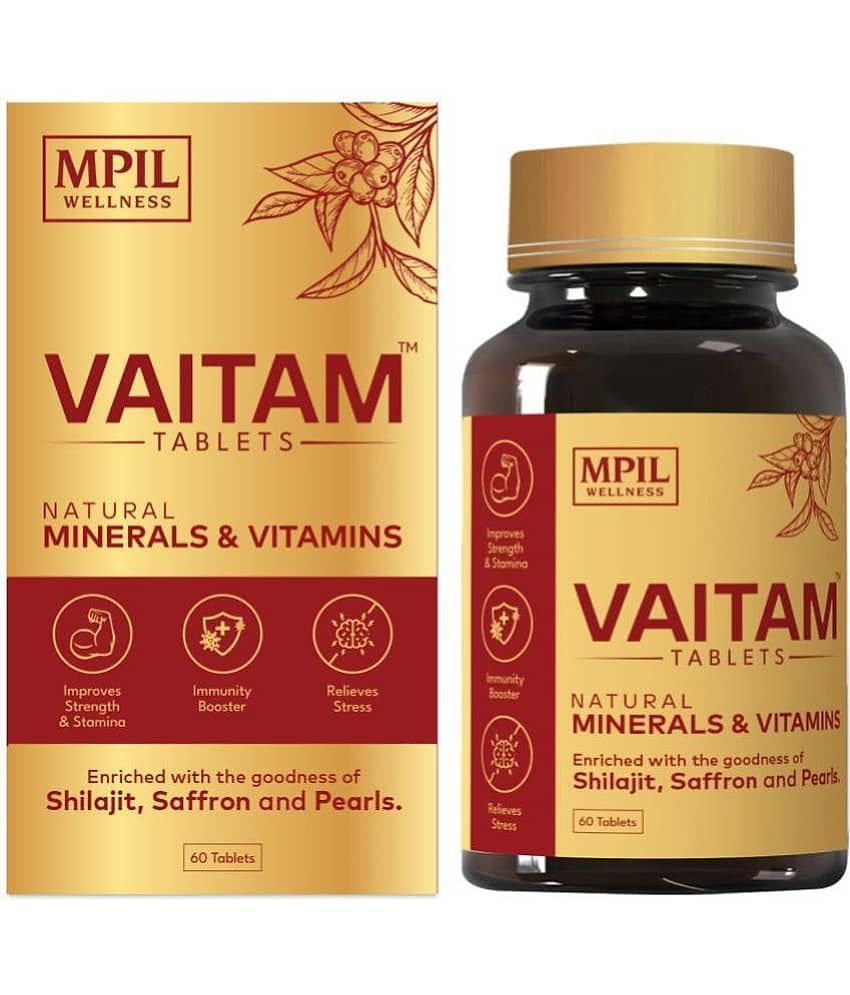 Mpil Wellness Vaitam Tablet with Blended Shilajit & Pearls for Daily Energy & Immunity (180 Tablets) view 2